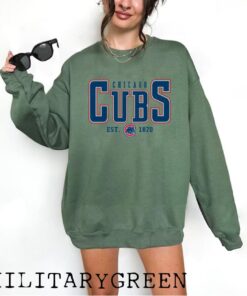 Vintage Chicago Cub Crewneck Sweatshirt, Cubs EST 1870 Sweatshirt, Chicago Baseball Shirt, Retro Cubs Shirt, Baseball Game Day