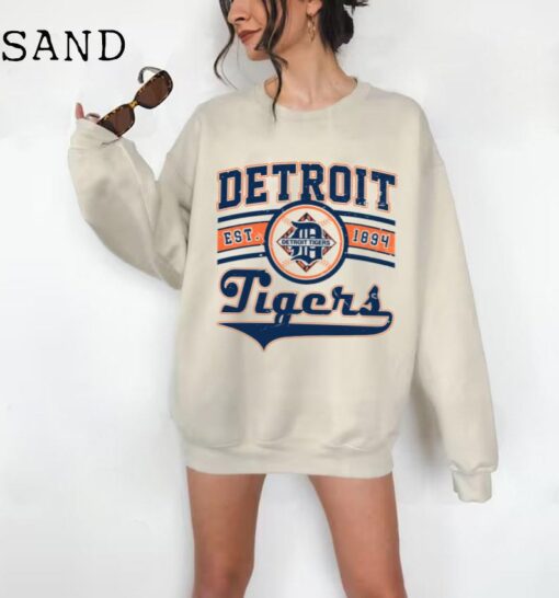 Vintage Detroit Tigers Shirt, Detroit Baseball Shirt, Detroit EST 1894 Shirt, Vintage Baseball Fan Shirt