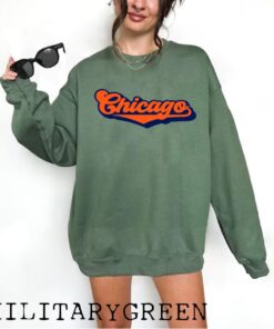 Retro Chicago Sweatshirt - Unisex Sweatshirt - Cute Chicago Crewneck - Vintage