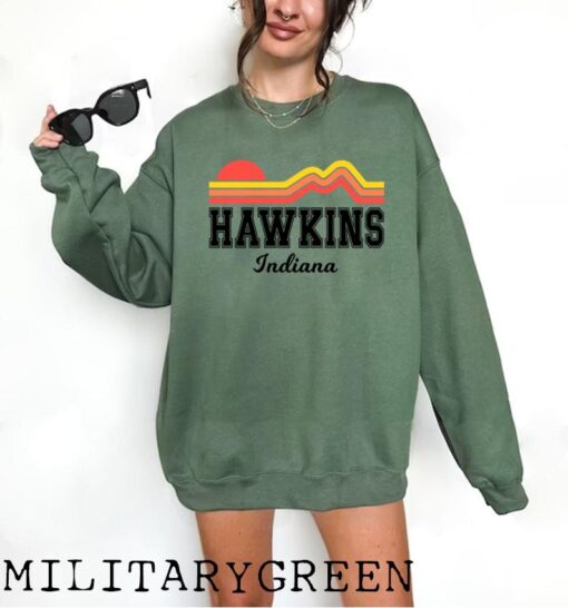 Hawkins Indiana Shirt, Retro Hawkins Indiana, Upside Down Shirt, Hawkins High School Shirt, Halloween Horror Sci-Fi