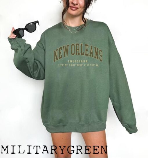 New Orleans Lousiana College Sweatshirt, College Unisex Crewneck Sweater, University Sweatshirt, USA City Sweater