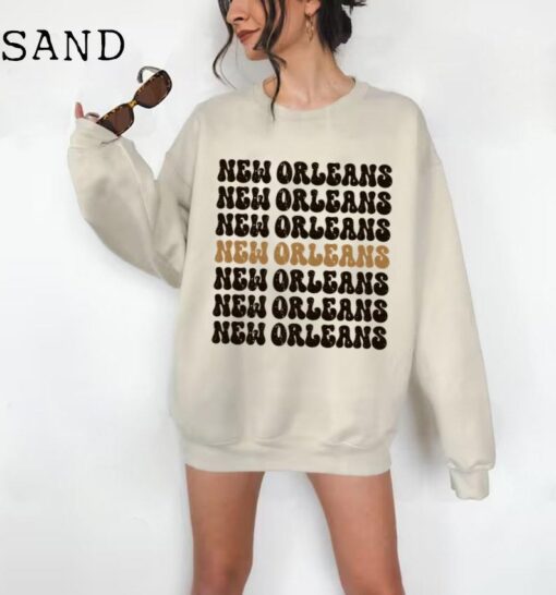 New Orleans Sweatshirt, New Orleans Shirt, Louisiana Bachelorette Sweater, Bridal Party Gift, New Orleans Girls Trip