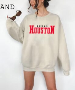 Houston Texas Sweatshirt, Houston Skyline Crewneck Shirt, Texas Souvenir Gift, Travel Sweater