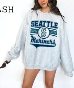 Vintage Seattle Mariner Crewneck Sweatshirt, Mariners EST 1977 Sweatshirt, Seattle Baseball Game Day Shirt, Retro Mariners Shirt