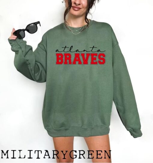 Atlanta Braves Sweatshirt, MLB Shirt, Braves Crewneck, Baseball Sweatshirt