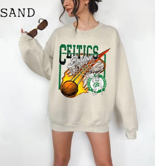 Vintage Boston Celtic Sweatshirt, Celtics Sweater, Boston 1946, Celtics Shirt, Boston Basketball Fan Shirt, Retro Boston Shirt