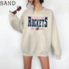 Houston Rockets Sweatshirt Vintage Women Rocket Crewneck Retro Men Distressed NBA Houston Rockets Pullover Women Vintage Rockets Shirt