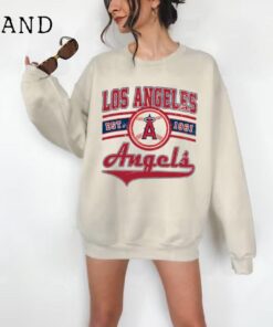 Vintage 90s MLB Los Angeles Angels Shirt, Los Angeles Baseball Shirt Los Angeles EST 1861 Shirtt Vintage Baseball Fan Shirt