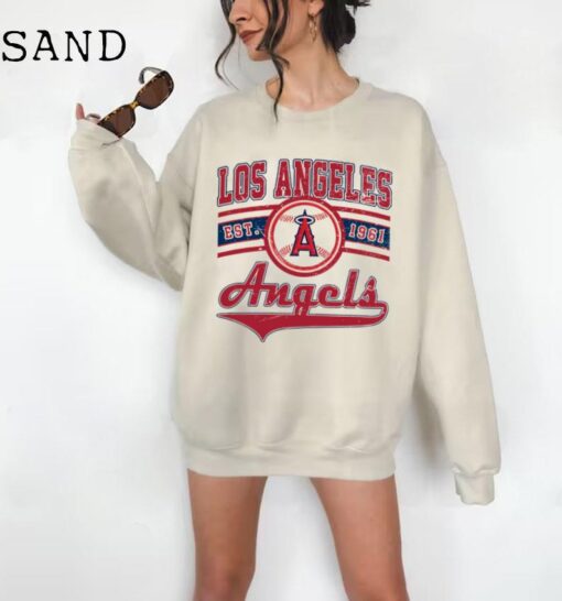 Vintage 90s MLB Los Angeles Angels Shirt, Los Angeles Baseball Shirt Los Angeles EST 1861 Shirtt Vintage Baseball Fan Shirt