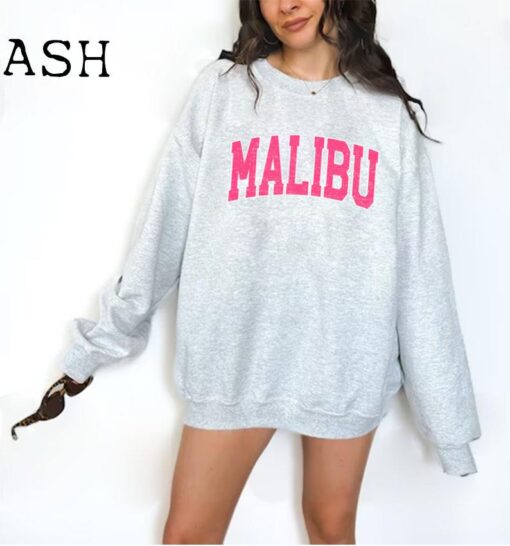 Malibu Sweatshirt, Malibu Crewneck, Malibu Hoodie, Malibu California Shirt, Cute Gift for Her, Malibu Beach Sweatshirt