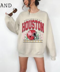 Retro Vintage Style University of Houston Crewneck Sweatshirt