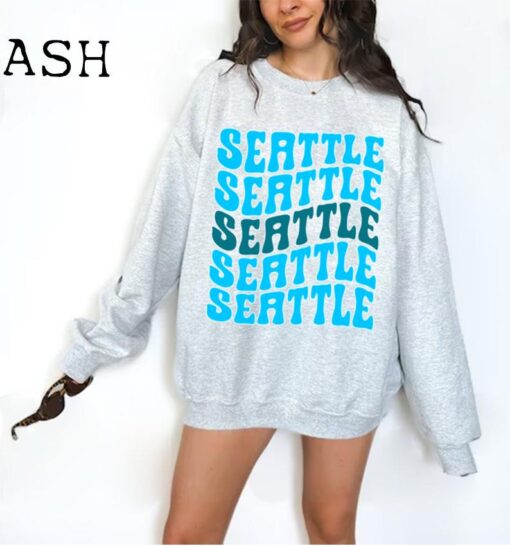 Seattle Football Sweatshirt | Vintage Style Seattle Football Crewneck | Football Sweatshirt | Seattle Sweatshirt