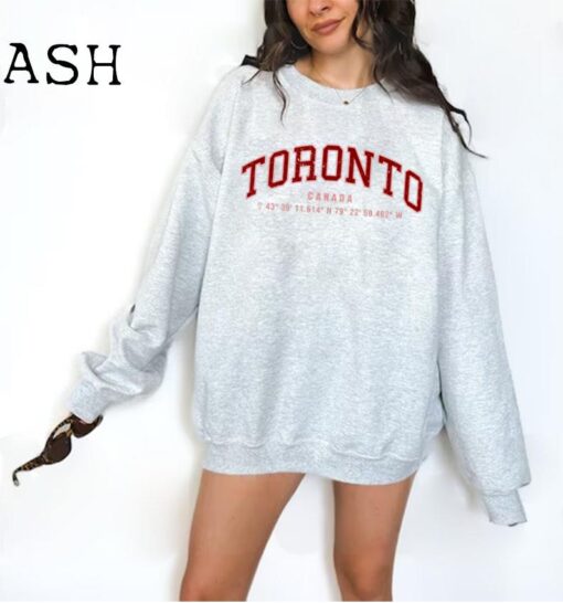 Toronto Canada College Sweatshirt, College Unisex Crewneck Sweater, Baseball Sweatshirt, Toronto Sweater, Canada Sweater