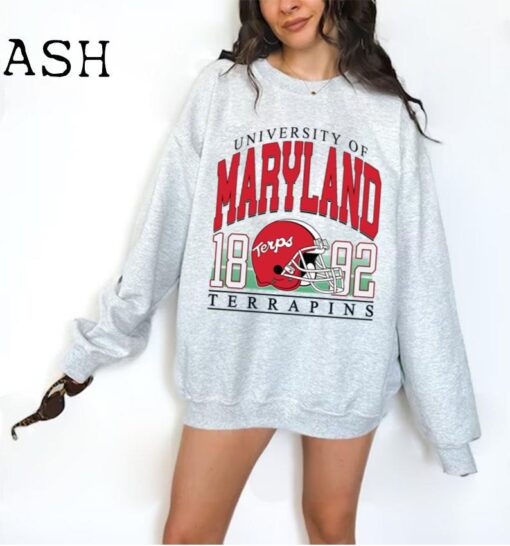 Vintage University Maryland Sweatshirt Maryland Crewneck Maryland Terrapins Sweater Pullover Maryland Terrapins