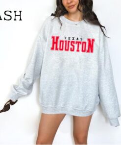 Houston Texas Sweatshirt, Houston Skyline Crewneck Shirt, Texas Souvenir Gift, Travel Sweater