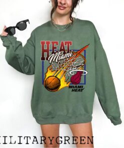 Miami Heat Sweatshirt Vintage Women Heat Pullover Retro Men Distressed Crewneck Miami Heat Jersey Vintage Heat Oversize Women Retro Shirt