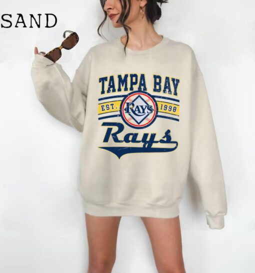 Vintage 90s MLBs Shirt, Tampa Bay Baseball Shirt  Tampa Bay EST 1998 Sweatshirtt  Vintage Baseball Fan Shirt