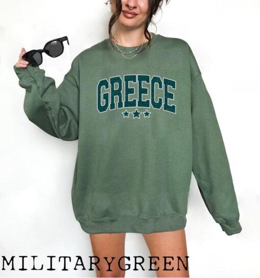Greece Sweatshirt, Greece Crewneck, Greece Gift, Greece Souvenir, Greece Girls Trip Shirts, Greece Family Vacation Sweater
