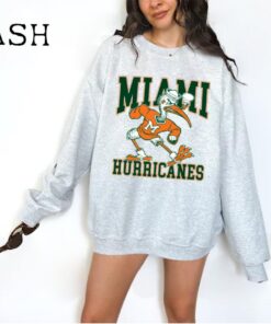 Vintage NCAA Miami Hurricanes Shirt, University of Miami Shirt, Unisex T-Shirt Sweatshirt Hoodie, Shirt For Men Women