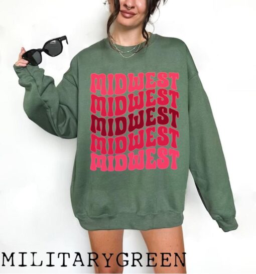 Midwest Sweatshirt, Midwestern Crewneck, Midwest Travel Gift, Travel Sweatshirt, Midwest Hoodie, Gift for Her