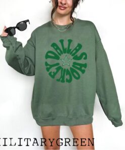 Retro Dallas Stars Hockey Crewneck Sweatshirt - Vintage Texas NHL Star Style Apparel - Men's & Women's Unisex Sizing