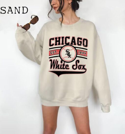 Vintage Chicago White Sox EST 1894 Shirt, Chicago Baseball Hoodie, Vintage Baseball Fan Shirt, Chicago White Sox Shirt, Baseball Unisex Tee