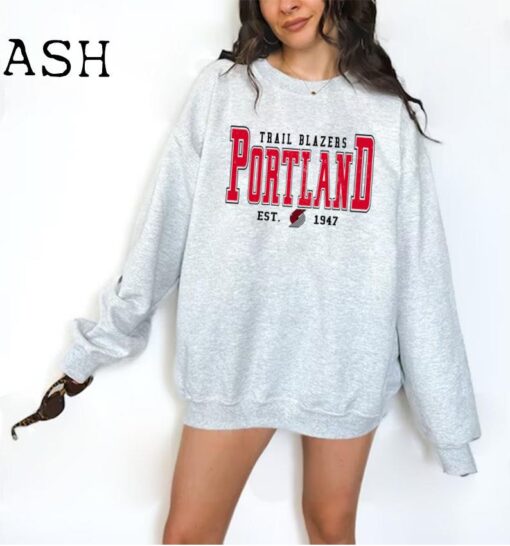 Portland Trail Blazers Sweatshirt Crewneck | Portland Basketball shirt |Trail Blazers Sweater | Basketball Fan Shirt | Basketball shirt