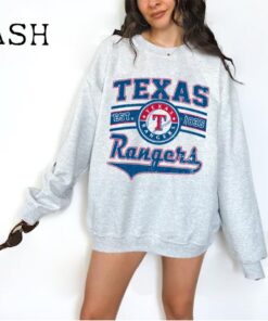 Vintage Texas Ranger Crewneck Sweatshirt / T-Shirt, Rangers EST 1835 Sweatshirt, Texas Baseball Game Day Shirt, Retro Rangers Shirt