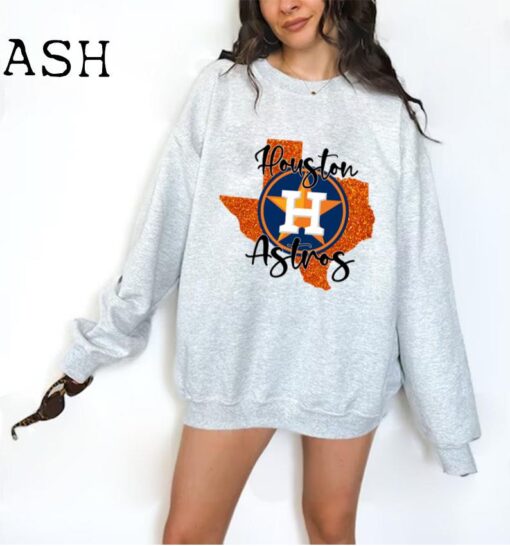 Vintage Houston Astros Crewneck Sweatshirt / T-Shirt, Houston Baseball Shirt, Retro Astros Game Day Shirt