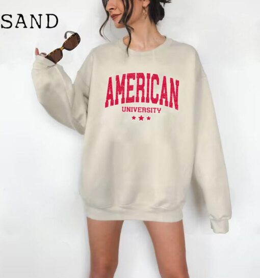 American University Sweatshirt,American University tshirt, American University, American college, USA vintage shirt