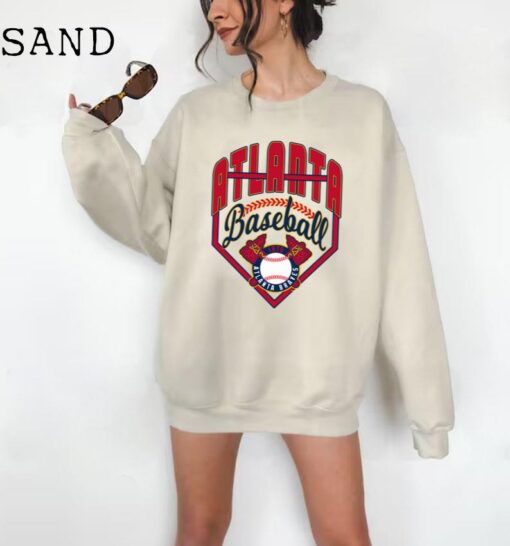 Vintage Atlanta Baseball shirt • Atlanta Baseball Sweatshirt • Vintage Retro Style Atlanta Baseball Tee Gift Shirt