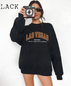 Las Vegas Nevada College Sweatshirt, College Unisex Crewneck, Gps Coordinates Sweater, USA Sweater