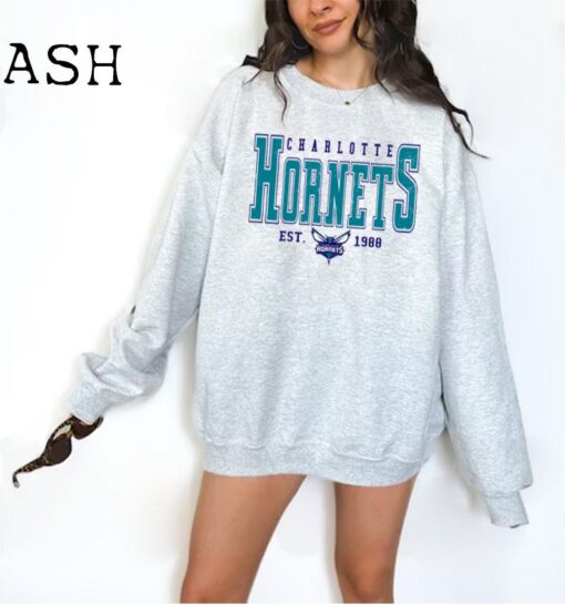 Charlotte Hornet, Vintage Charlotte Hornet Sweatshirt, Hornets Sweater, Hornets Shirt, Vintage Basketball Fan, Retro Charlotte