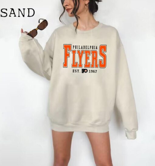 Vintage 90s Philadelphia Flyers Shirt, Crewneck Philadelphia Flyers Sweatshirt, Jersey Hockey Gift For Christmas