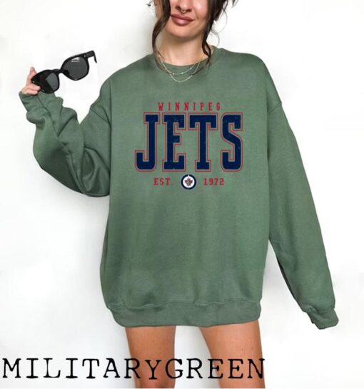Winnipeg Jet, Vintage Winnipeg Jet Sweatshirt \ T-Shirt, Jets Sweater, Jets T-Shirt, Hockey Fan Shirt, Retro Winnipeg Ice Hockey