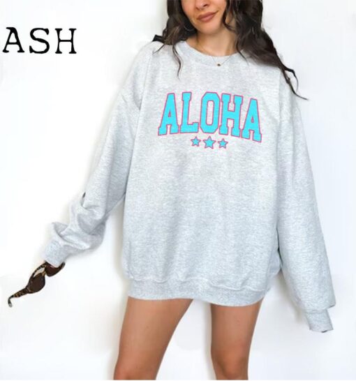 Aloha Sweatshirt, Hawaii Sweatshirt, Maui Sweatshirt, Hawaii Souvenir Gift, Aloha Crewneck Sweatshirt