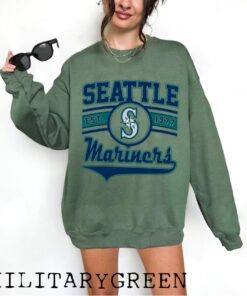 Vintage Seattle Mariner Crewneck Sweatshirt, Mariners EST 1977 Sweatshirt, Seattle Baseball Game Day Shirt, Retro Mariners Shirt