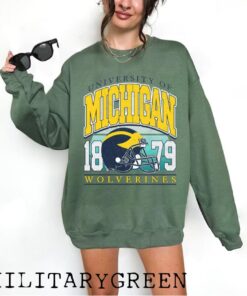 Vintage Michigan Crewneck Sweatshirt, Distressed Michigan Shirt, Illinois Fan Crewneck Michigan, Illinois Gift, College Sweater