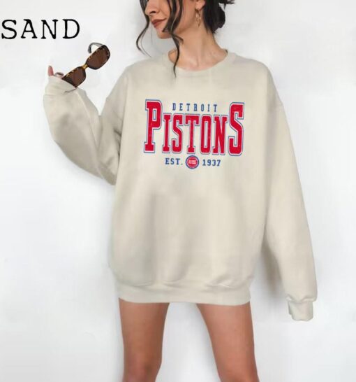 Detroit Piston, Vintage Detroit Piston Sweatshirt \T-Shirt, Detroit Basketball Shirt, Pistons Shirt, Basketball Fan Shirt, Retro Basketball