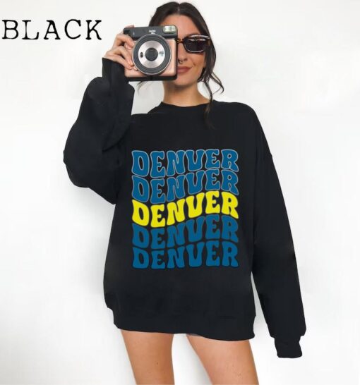 Denver Football Sweatshirt, Denver Football Shirt, Retro Denver Football Shirt, Denver Football Gift, Denver Sunday Football