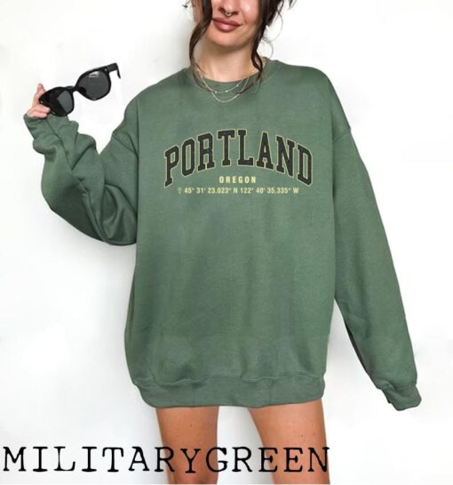 Portland Oregon College Sweatshirt, College Crewneck Sweatshirt, Portland Sweatshirt, USA Hoodie, University Student Gift