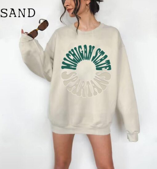 Vintage Michigan State Sweatshirt, Michigan State Gift, Spartans Pride Crewneck Sweatshirt, Michigan State Unisex Heavy Cotton Tee