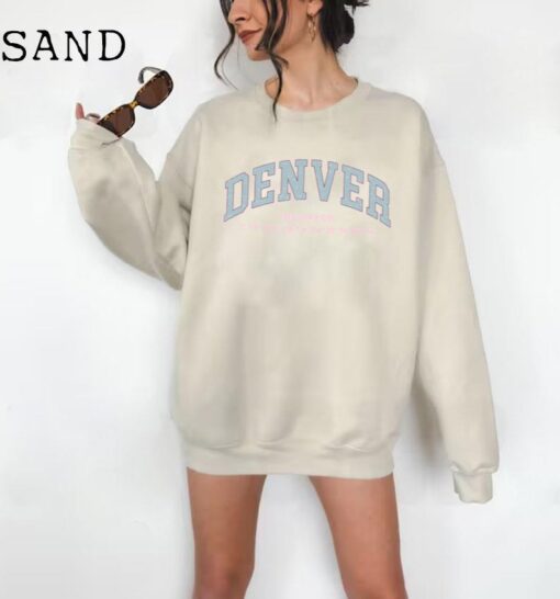 Denver Colorado College Sweatshirt, USA Sweater, Colorado University Gift, Vacation Travel Crewneck