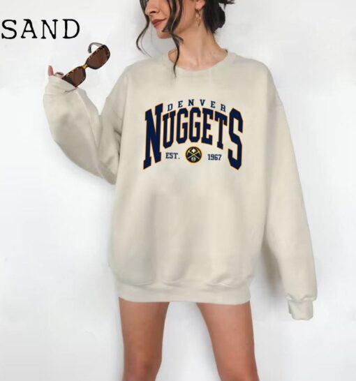 Denver Nuggets Sweatshirt Crewneck | Denver Basketball shirt |Nuggets Sweater | Basketball Fan Shirt | Basketball shirt
