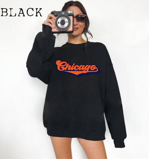 Retro Chicago Sweatshirt - Unisex Sweatshirt - Cute Chicago Crewneck - Vintage