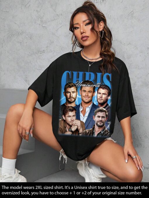 Chris Hemsworth Shirt Unisex Tees, Vintage Chris Hemsworth T-Shirt, Homage Bootleg Sweatshirt Retro