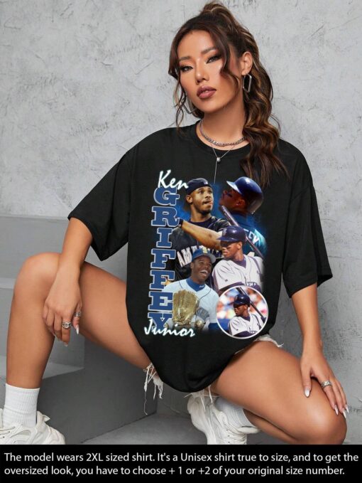 Ken Griffey Jr. Shirt, Baseball shirt, Classic 90s Graphic Tee, Unisex, Vintage Bootleg, Gift, Retro