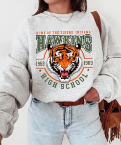 Hawkins High School Sweatshirt, Hawkins Indiana Sweat, Hawkins Tiger Sweatshirt, ST Sweatshirt, Hawkins Class of 1983, Student Popular Shirt