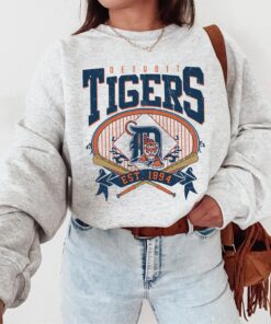 Vintage Detroit Tigers EST 1894 Shirt, Detroit Tigers Shirt, Detroit Baseball Shirt, Unisex Shirt Sweatshirt Hoodie