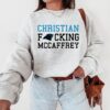 Christian McCaffrey Shirt, Carolina Panthers Shirt, Carolina Panthers Sweatshirt, Unisex Fall Football Crewneck Shirt, Gift for Her Him